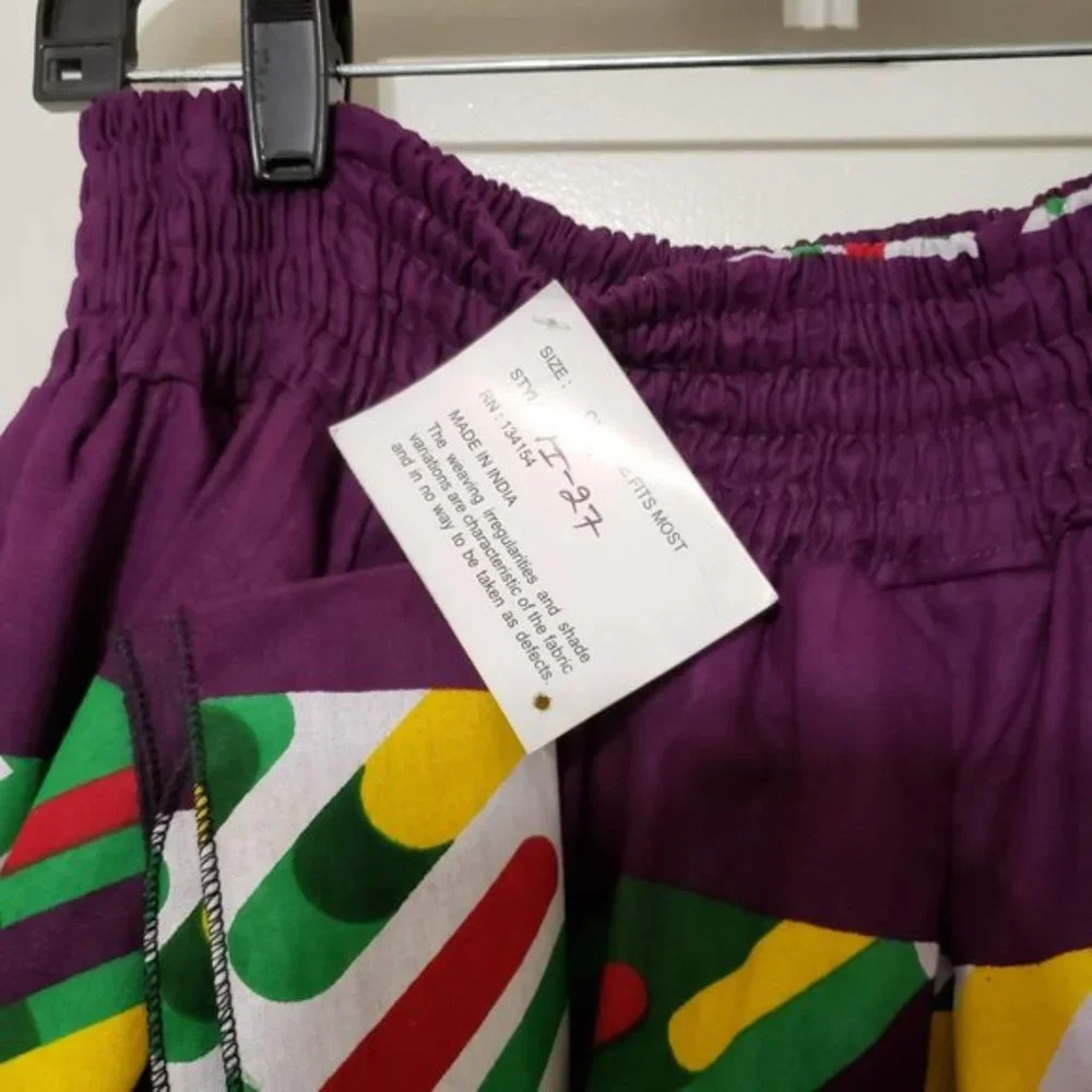 Rainbow multi-colored tiered high-low skirt - Picture 8 of 12